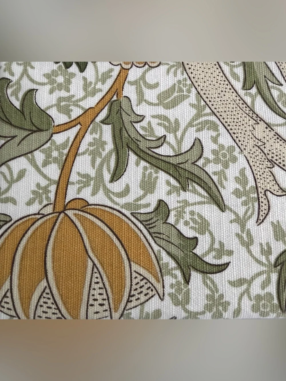 William Morris & Co Cray Shower Curtain Fabric 72x72” Flowers Green Yellow New